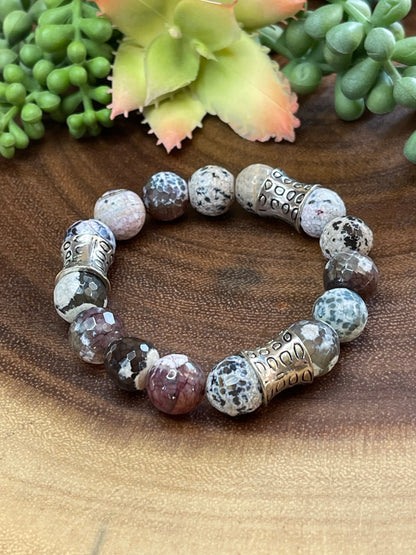 Agate Chunky Beaded Bracelet